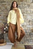 Ginny Gingham Balloon Sleeve Blouse Lemon